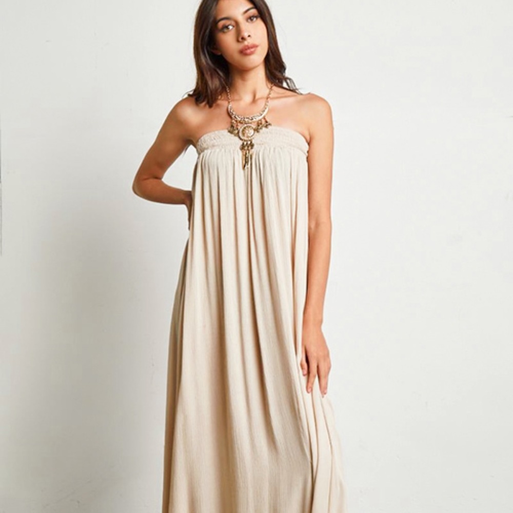 NWT Chiffon Sheath Column Maxi Dress